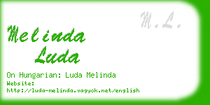melinda luda business card